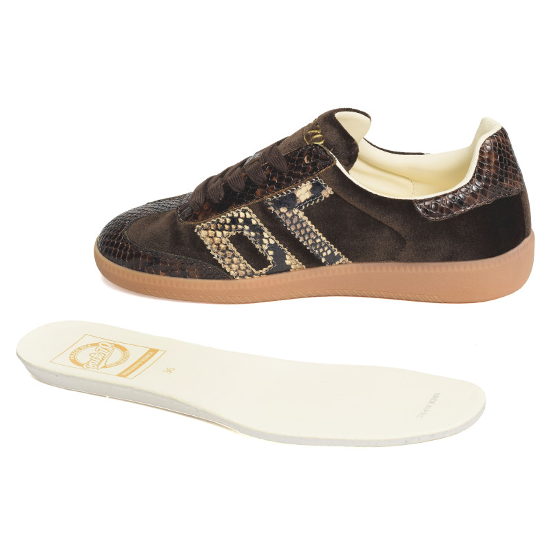 CLOUD VELVET SNAKE Marron Serpent, Baskets Mode Back 70