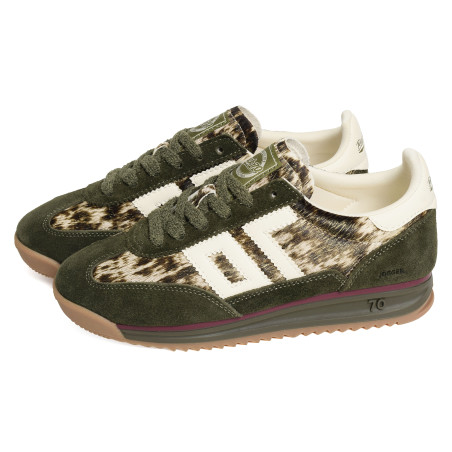 JOGGER FUR COW Kaki Beige, Baskets Mode Back 70