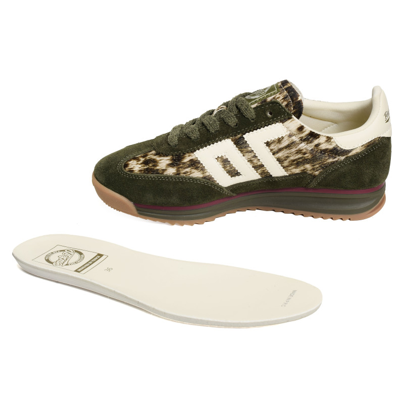 JOGGER FUR COW Kaki Beige, Baskets Mode Back 70