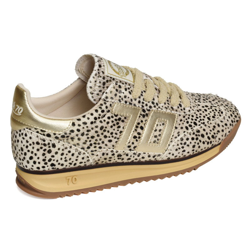 JOGGER FUR POIS Léopard Or, Baskets Mode Back 70