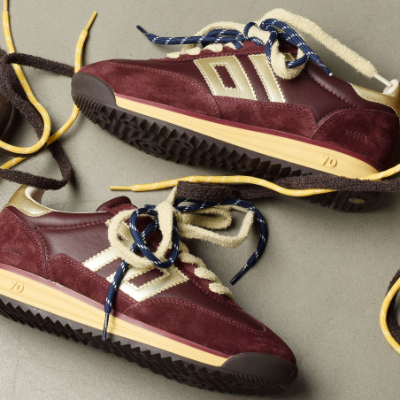JOGGER NAPPA Bordeaux, Baskets Mode Back 70