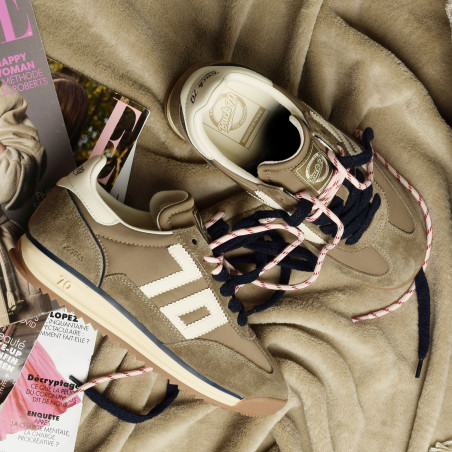 JOGGER SPONGY NYLON Taupe, Baskets running Back 70