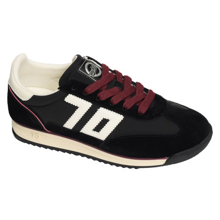 JOGGER SPONGY NYLON MEN Noir Blanc, Baskets running Back 70