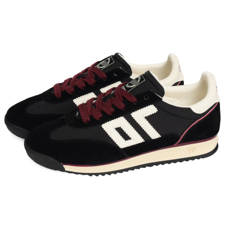 JOGGER SPONGY NYLON MEN Noir Blanc, Baskets running Back 70