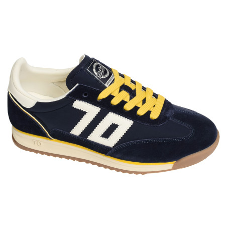 JOGGER SPONGY NYLON MEN Marine Blanc, Baskets running Back 70