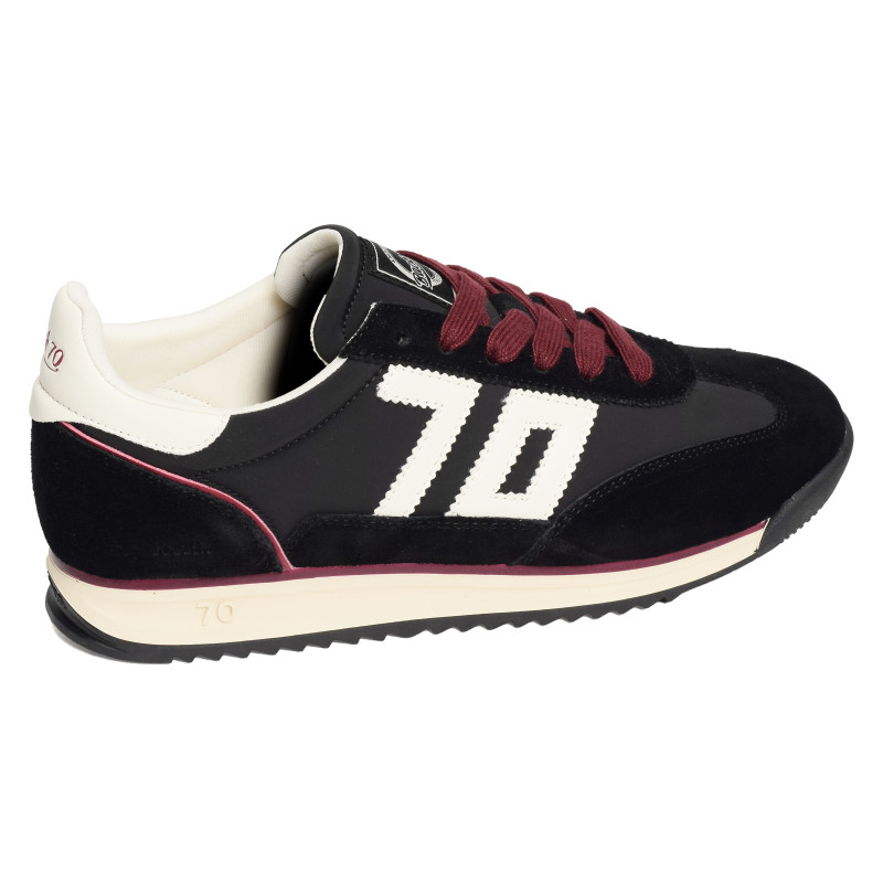 JOGGER SPONGY NYLON MEN Noir Blanc, Baskets running Back 70