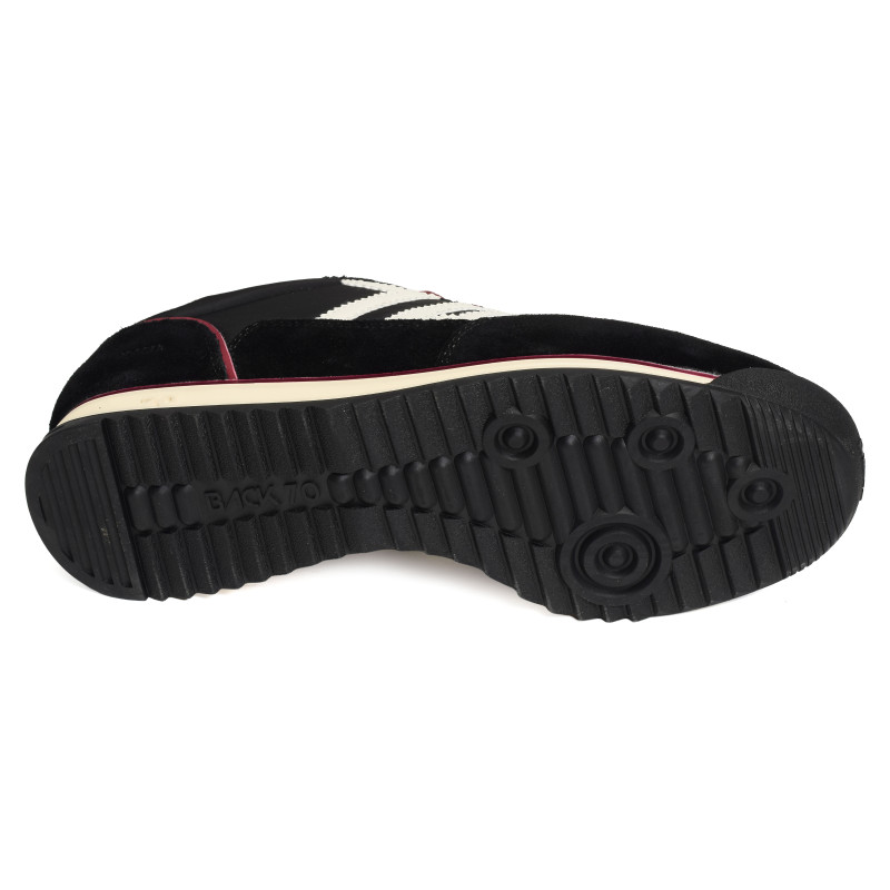 JOGGER SPONGY NYLON MEN Noir Blanc, Baskets running Back 70