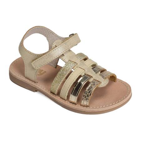 ELBORO Or, Sandales plates & Nu-Pieds Bopy