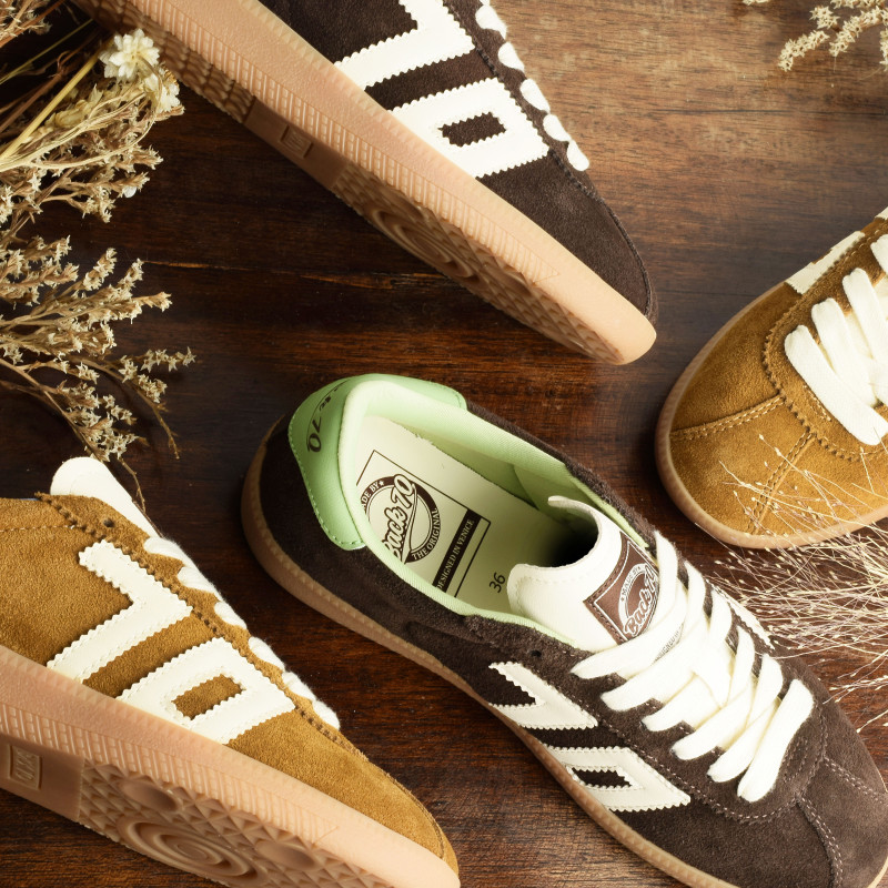 SHELLY SUEDE Café, Sneakers basses Back 70