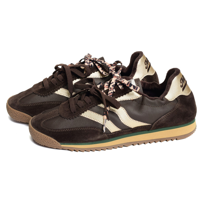 UTAH CUIR Chocolat, Baskets Mode MRP Star