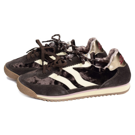 UTAH VELOUR Chocolat, Baskets Mode MRP Star