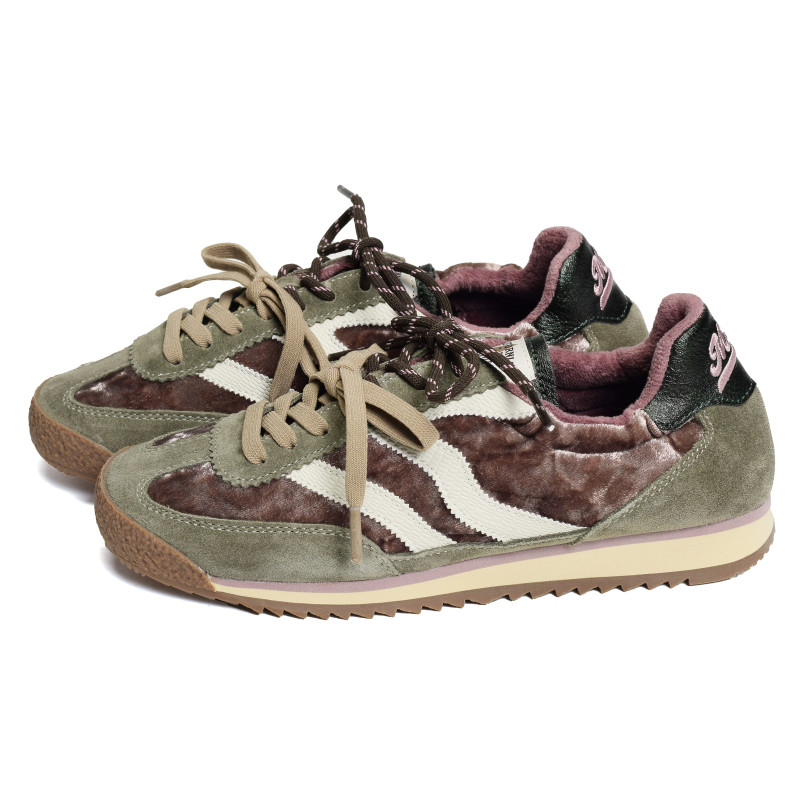 UTAH VELOUR Kaki Rose, Baskets Mode MRP Star