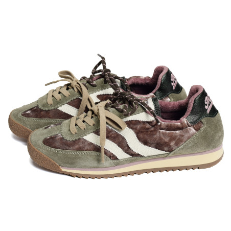 UTAH VELOUR Kaki Rose, Baskets Mode MRP Star