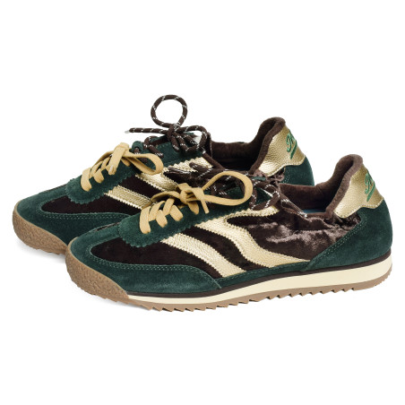 UTAH VELOUR Vert Marron, Baskets Mode MRP Star