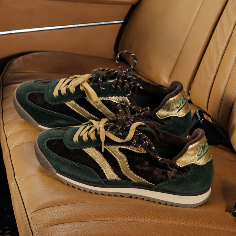 UTAH VELOUR Vert Marron, Baskets Mode MRP Star