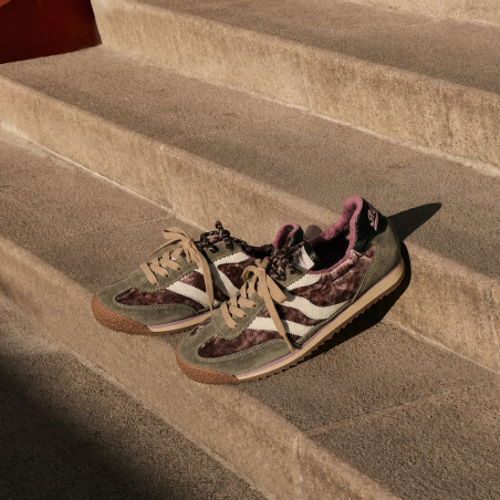 UTAH VELOUR Kaki Rose, Baskets Mode MRP Star