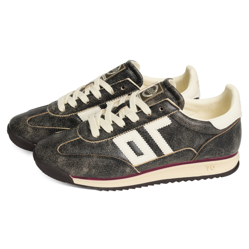 JOGGER LEATHER Canon de fusil, Baskets running Back 70