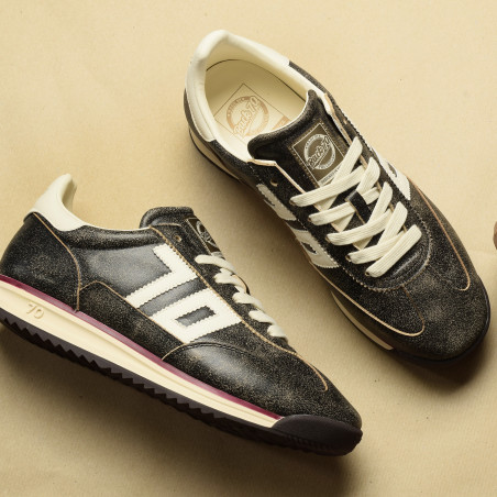 JOGGER LEATHER Canon de fusil, Baskets running Back 70