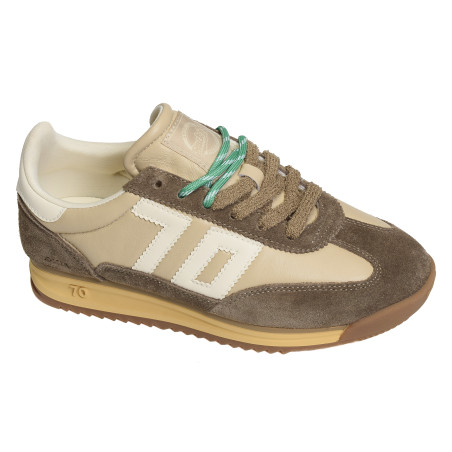 JOGGER NAPPA Beige Taupe, Baskets Mode Back 70