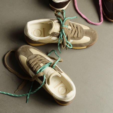 JOGGER NAPPA Beige Taupe, Baskets Mode Back 70