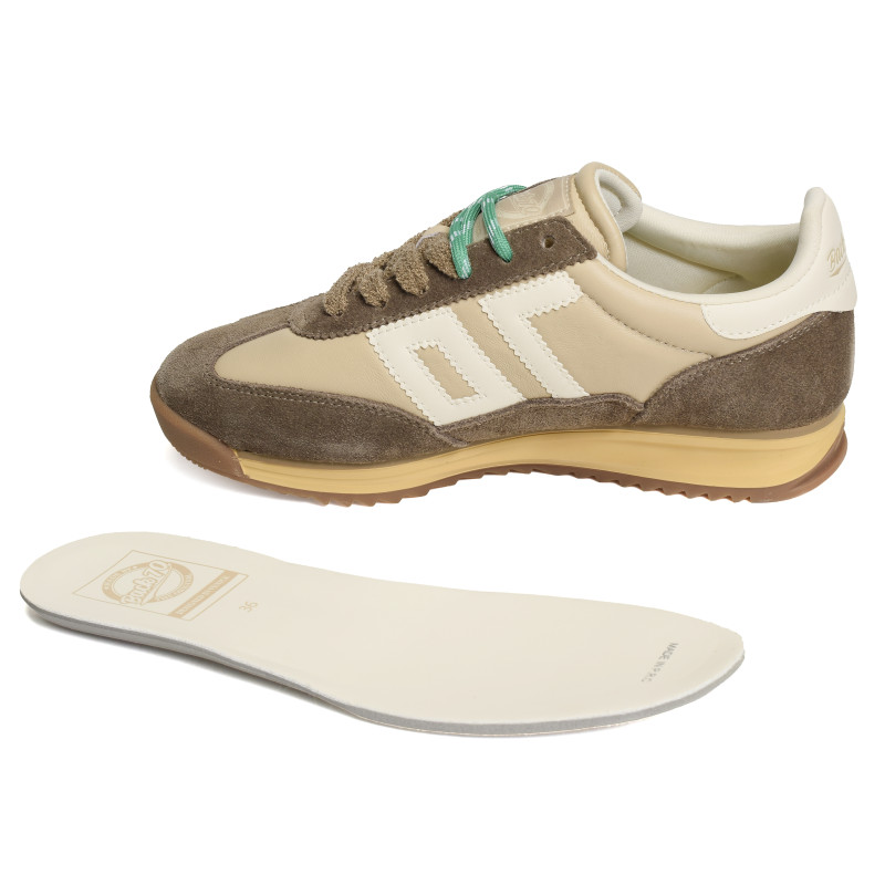 JOGGER NAPPA Beige Taupe, Baskets Mode Back 70