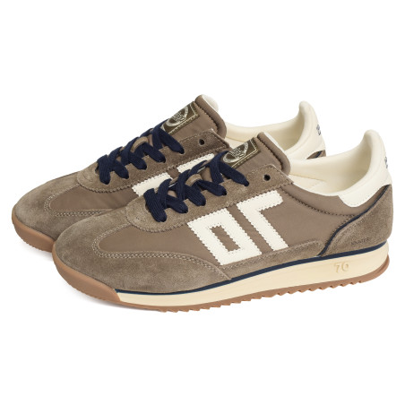 JOGGER SPONGY NYLON MEN Taupe Marine, Baskets running Back 70