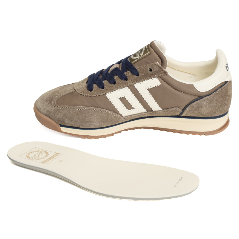 JOGGER SPONGY NYLON MEN Taupe Marine, Baskets running Back 70