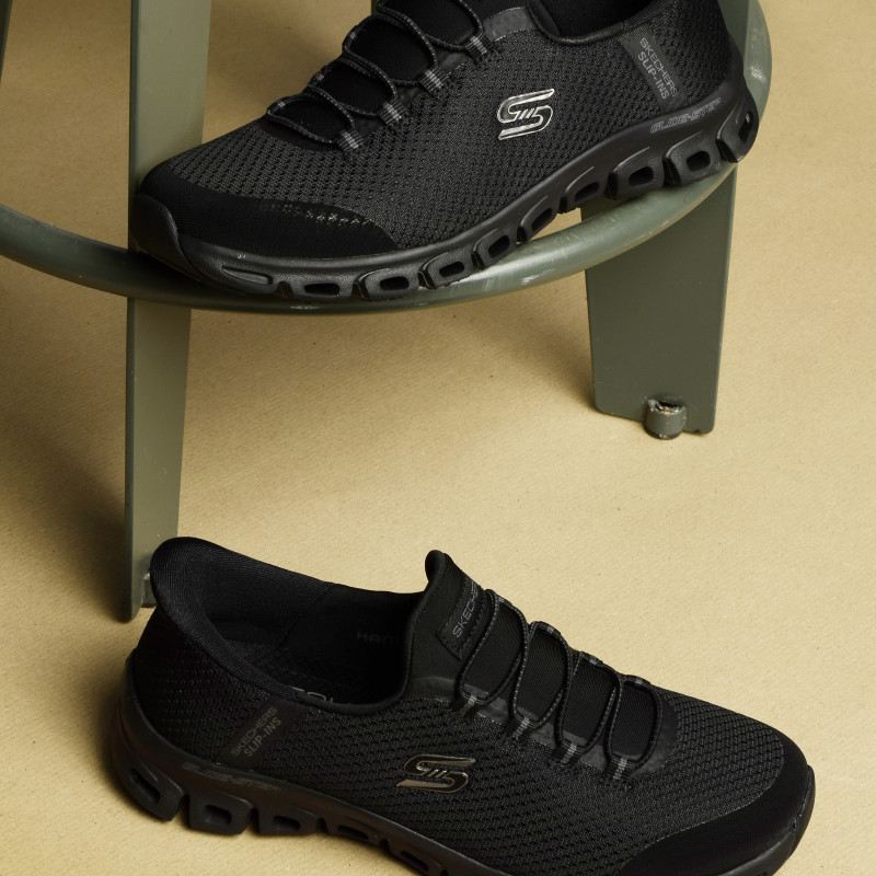 GLIDE STEP PURSUIT Noir, Slip-On Skechers