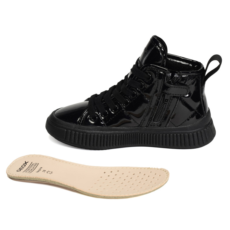 J LAQUINNY F Verni Noir, Baskets montantes Geox