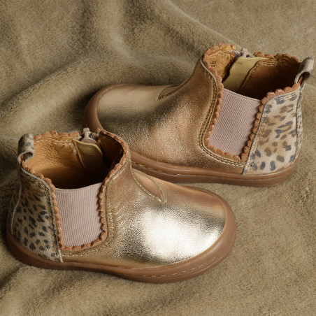 ALISIA Rose Léopard, Chelsea boots Babybotte