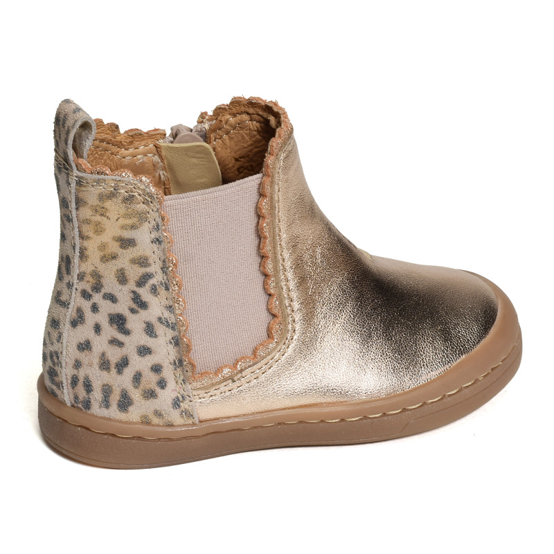 ALISIA Rose Léopard, Chelsea boots Babybotte