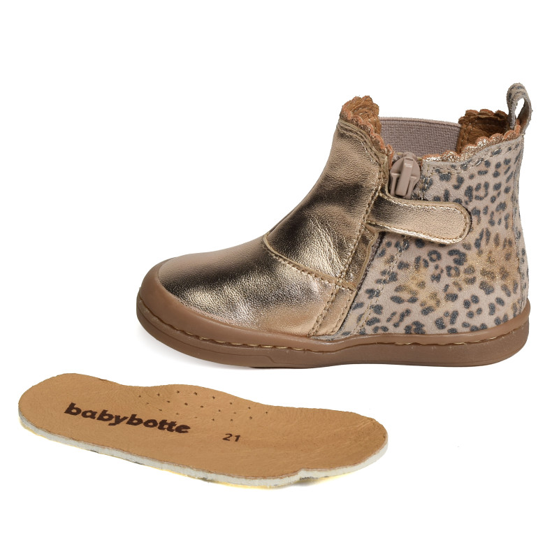 ALISIA Rose Léopard, Chelsea boots Babybotte