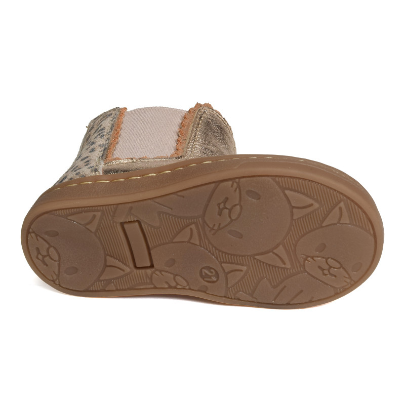 ALISIA Rose Léopard, Chelsea boots Babybotte