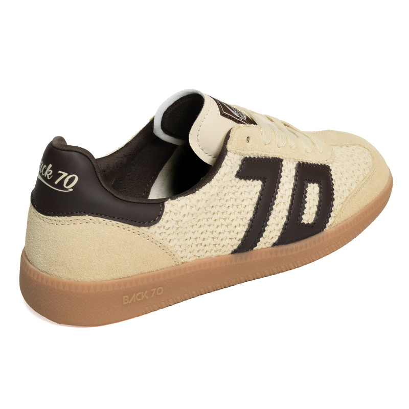 CLOUD WOOL Beige Marron, Sneakers basses Back 70