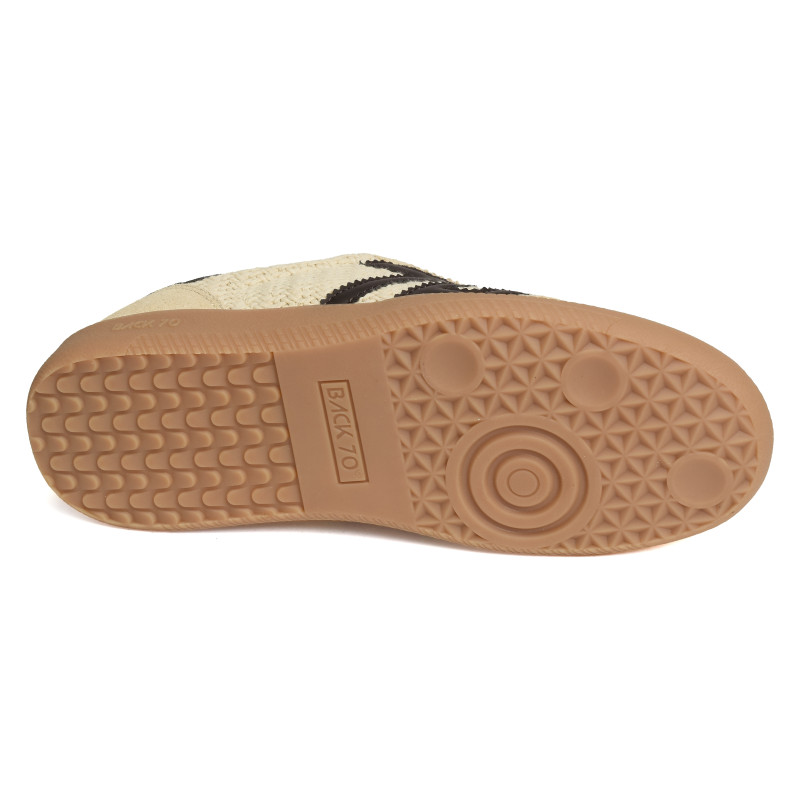 CLOUD WOOL Beige Marron, Sneakers basses Back 70