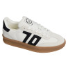 DOUBLE LEATHER Blanc Noir, Baskets Mode Back 70