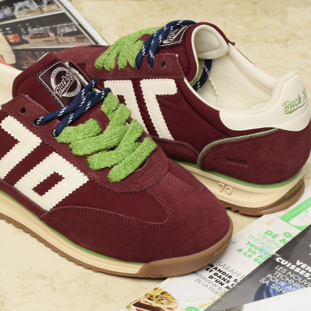 JOGGER SPONGY NYLON Bordeaux, Baskets running Back 70