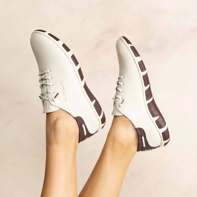 JAZLACE Blanc Bordeaux, Slip-On TBS