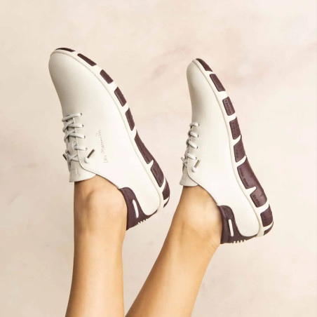 JAZLACE Blanc Bordeaux, Slip-On TBS