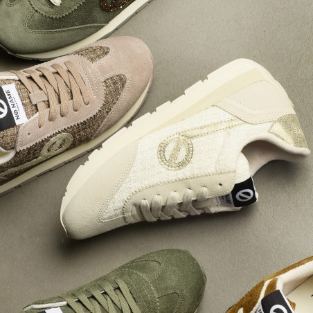 CITY RUN JOGGER Ecru, Baskets Mode No Name