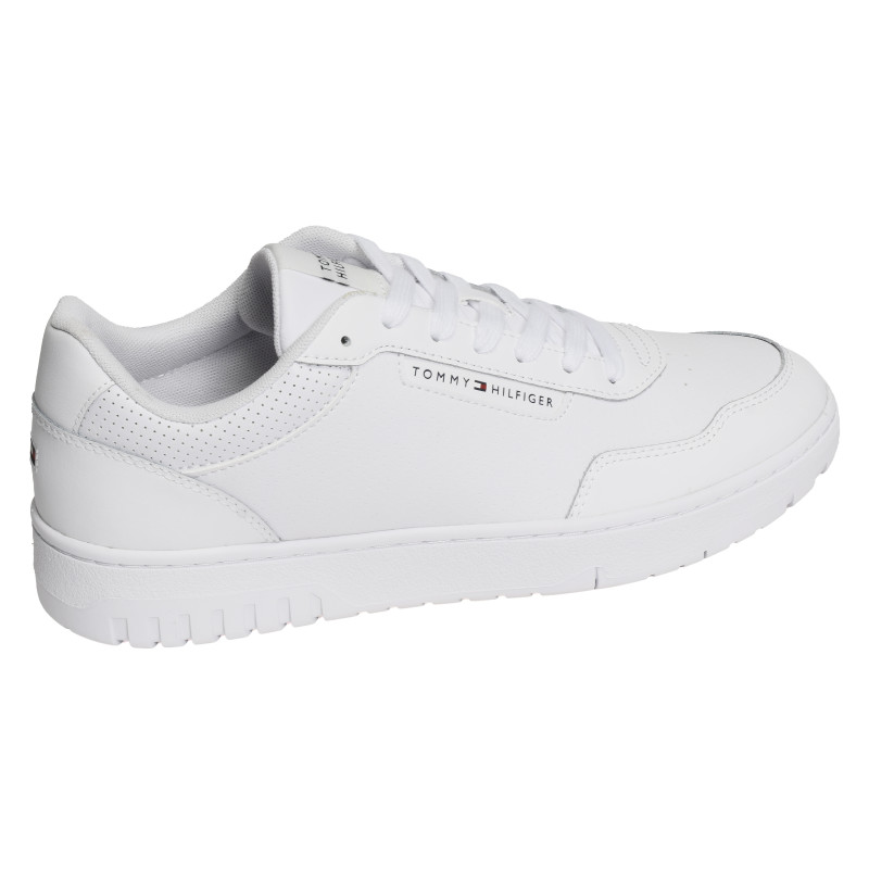 TH BASKET CORE LEATHER 5927 Blanc, Sneakers basses Tommy Hilfiger