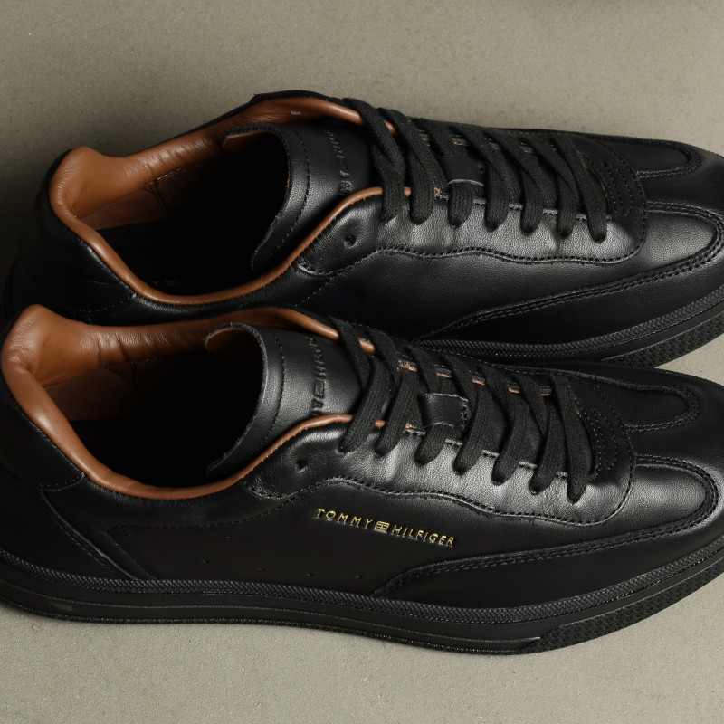 TH LO LUX LTH SNEAKER 5996 Noir Noir, Sneakers basses Tommy Hilfiger