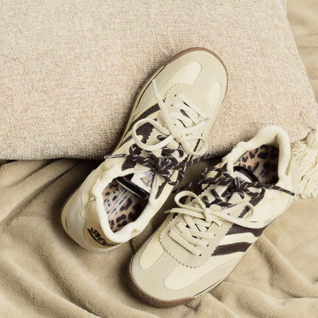 UTAH CUIR Beige Marron, Baskets Mode MRP Star