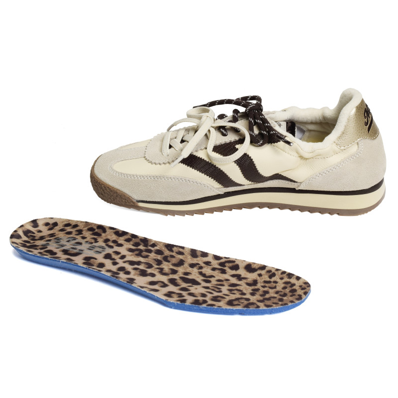UTAH CUIR Beige Marron, Baskets Mode MRP Star