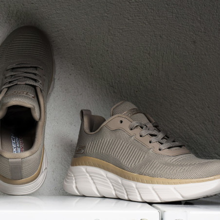 BOBS B FLEX HI Taupe, Baskets running Skechers