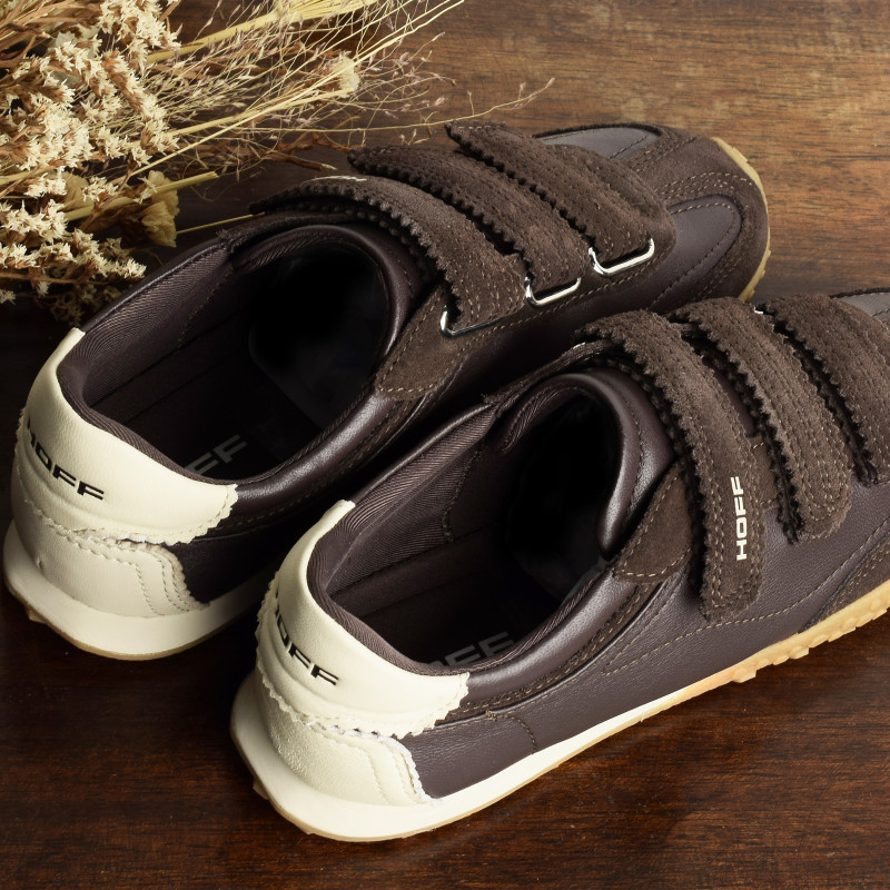 BRIDGE VELCROS Chocolat, Baskets Mode Hoff