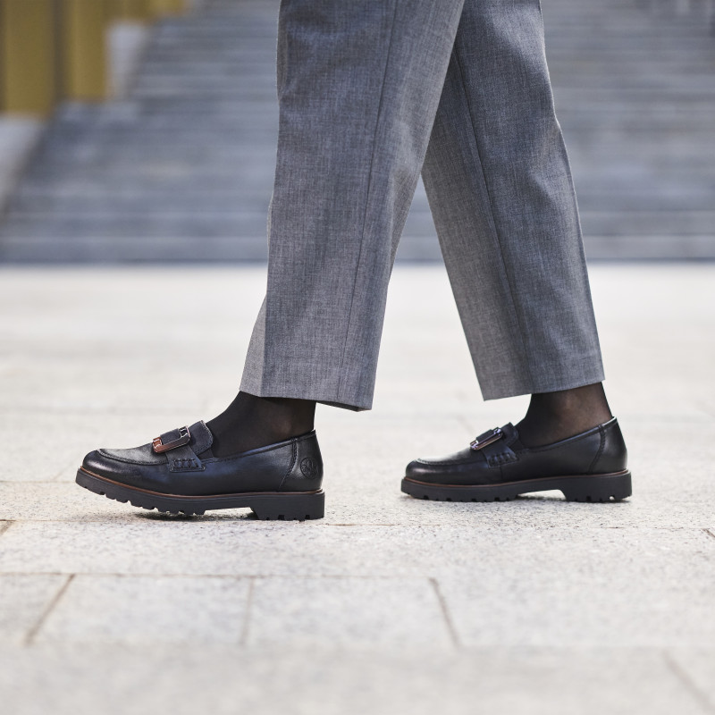 45553 Noir, Mocassins Rieker