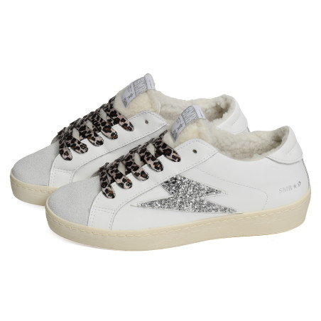 MAYA Blanc Argent, Baskets Mode Semerdjian