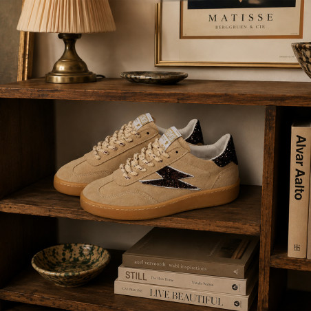 LEE Beige, Baskets Mode Semerdjian