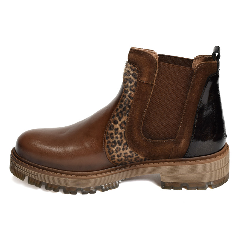 CV5051 Marron Léopard, Chelsea boots Rock & Rose